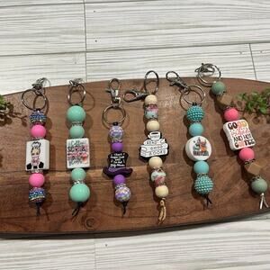 Unique Beaded Keychains for Women - Fun Quirky Handmade Gifts